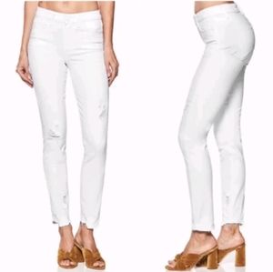 PAIGE Jeans Hoxton 5 Pocket Ankle Crop Skinny Crisp White Size 25